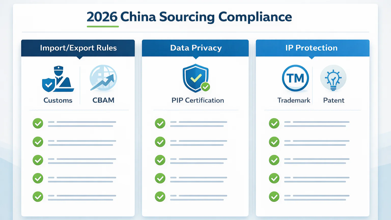 Sourcing compliance checklist infographic
