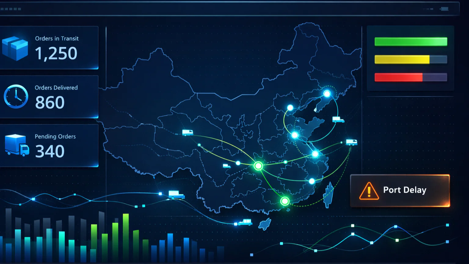 Digital supply chain integration dashboard