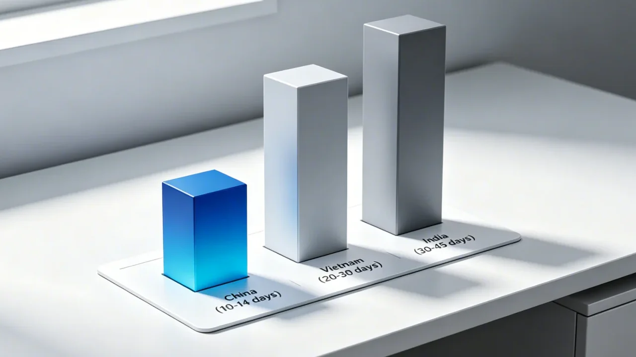 Comparison chart of logistics transportation speed