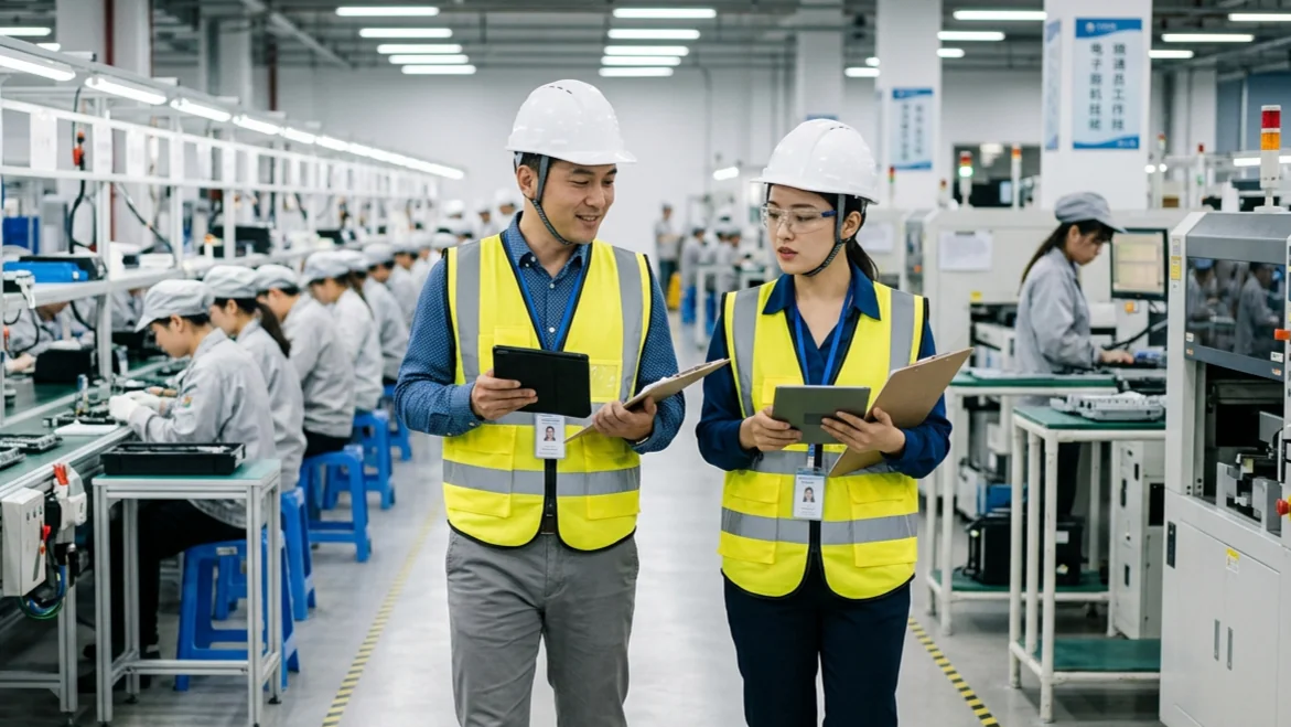 Audit team conducting on-site verification