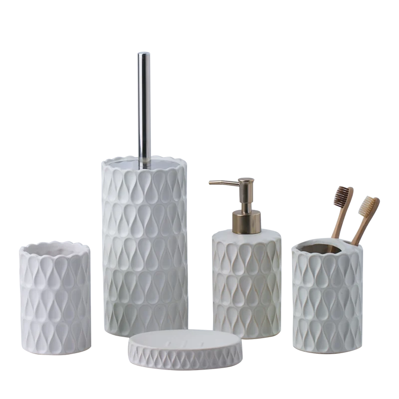 Fashion Luxury Ceramic Bathroom Set China Wholesale Manufacturer Supports OEM Custom