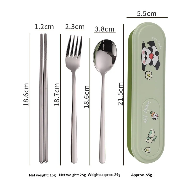 Gift-Ready Portable Stainless Steel Utensil Set with Case for Travel