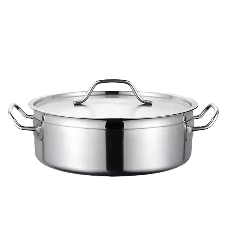 China Wholesale 3-Layer Composite Bottom Stainless Steel Pot Supplier OEM Custom
