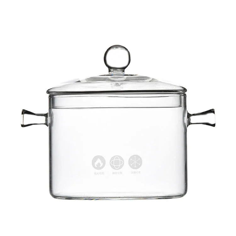 China Supplier 1L Clear Glass Restaurant Soup Pot, Wholesale OEM Custom