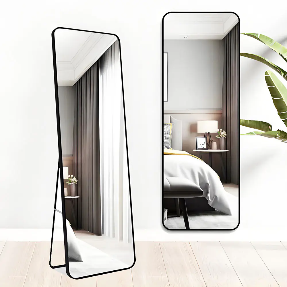 Wholesale Custom Rectangular Floor Mirror With Aluminum Back Panel China Exporter