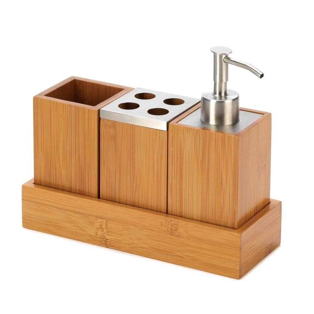 China Wholesale Custom Natural Bamboo Wood Vanity Bathroom Supplier
