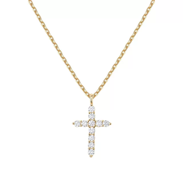 China Wholesale Full Diamond Cross Pendant Necklace Supplier