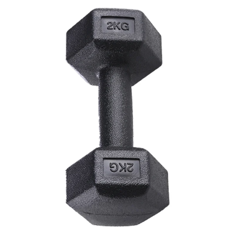 China Hexagonal PVC Dumbbells, 1kg-7.5kg Pairs, Anti-Roll Design