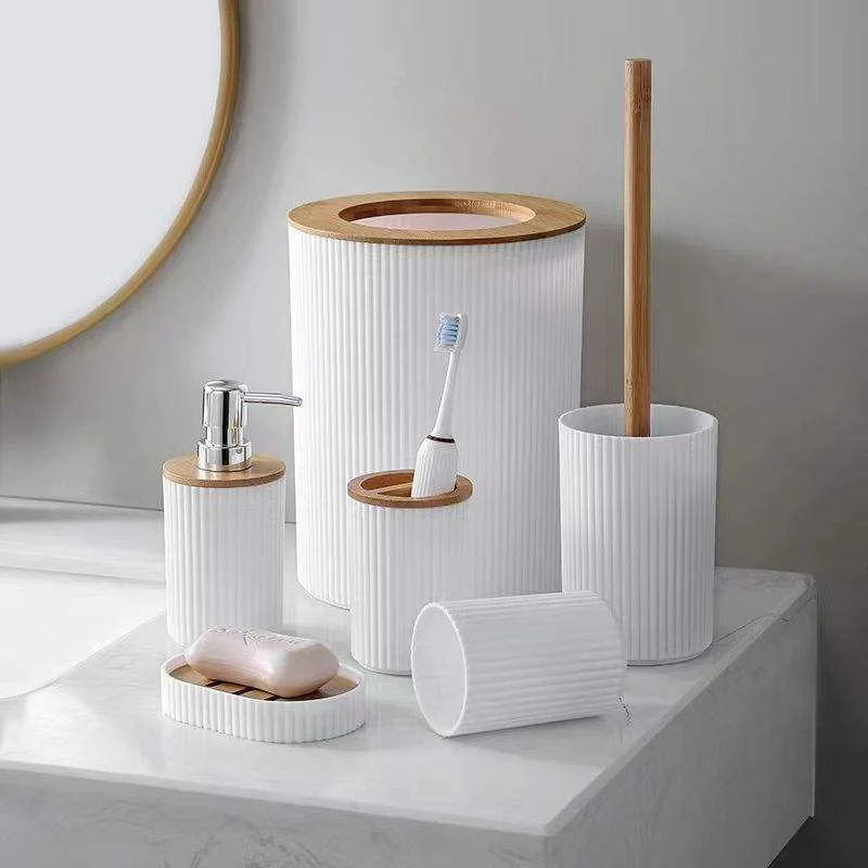 China Wholesale Eco-friendly 6 Piece Bamboo Bathroom Set Custom Supplier