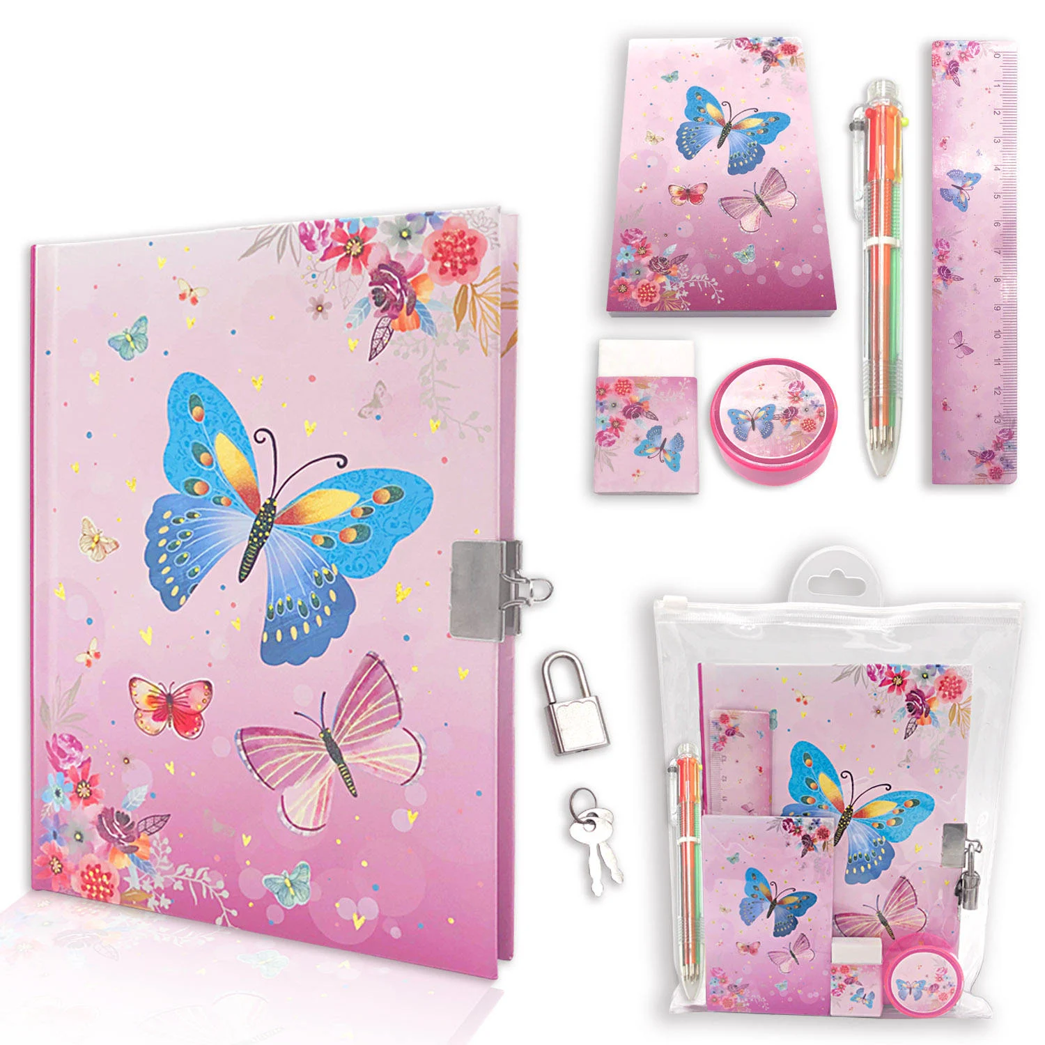 In-Stock Pink Kids Stationery Set China Manufacturer Wholesale OEM Exporter