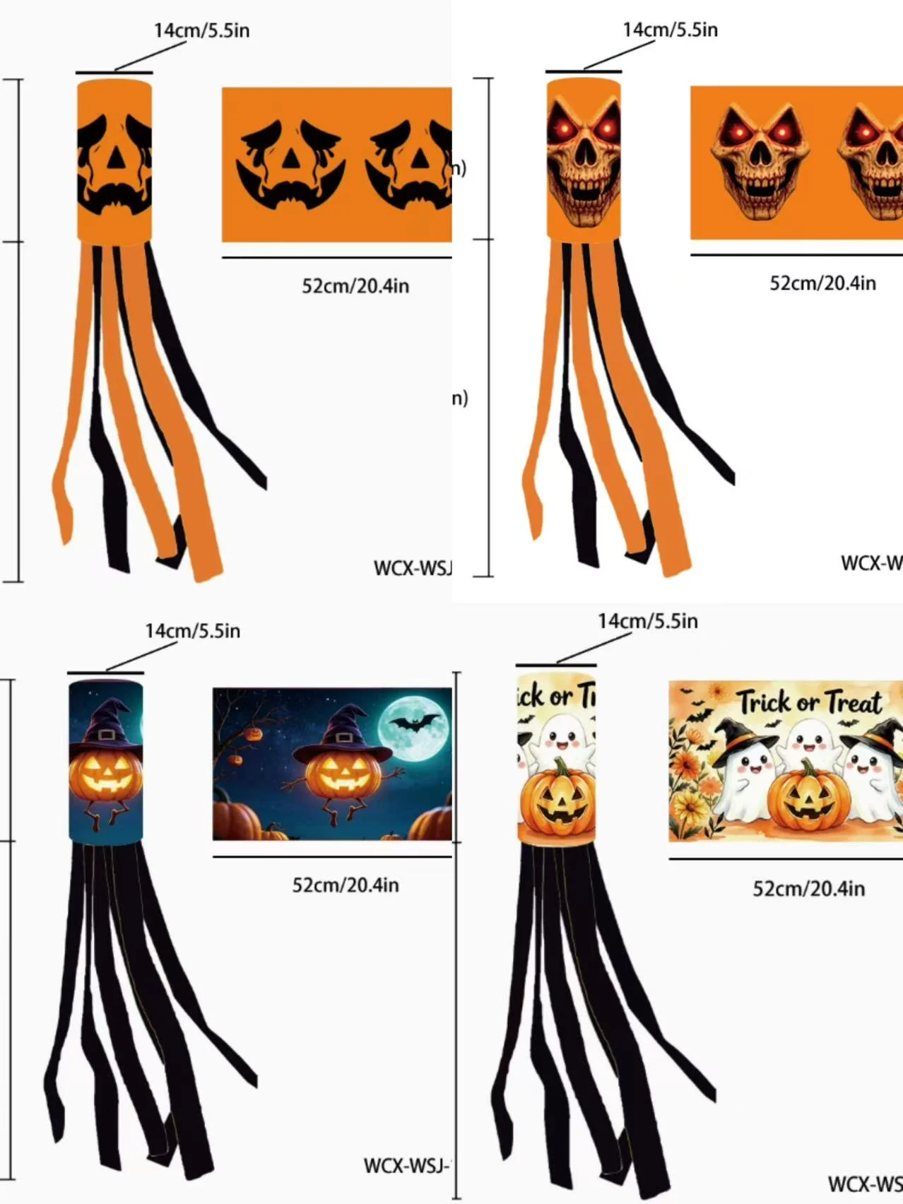 Halloween Windsock Flag Outdoor Yard Party Hanging Decor Wholesale