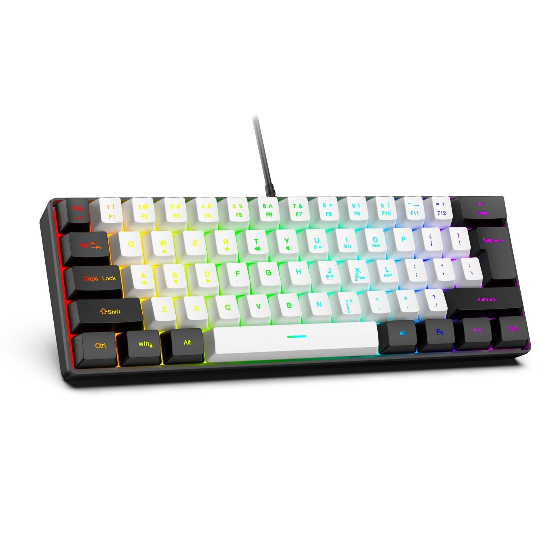 61 Key RGB USB Wired Mechanical Keyboard Wholesale China Manufacturer OEM Exporter