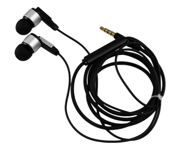 New 3.5mm Black Wired Earphones China Supplier Wholesale OEM Manufacturer