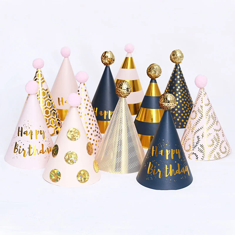 Birthday Party Hats China Supplier Wholesale Custom Pom Pom Party Hat