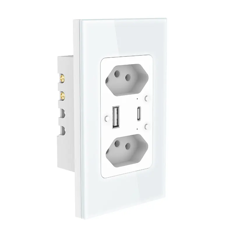 China Manufacturer Brazil Standard WiFi Smart Wall Socket Wholesale OEM