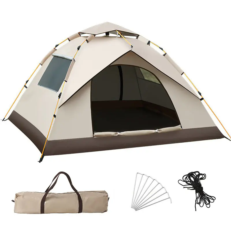 OEM Automatic Quick-Open Tent, Black/Silver Coated Oxford Fabric