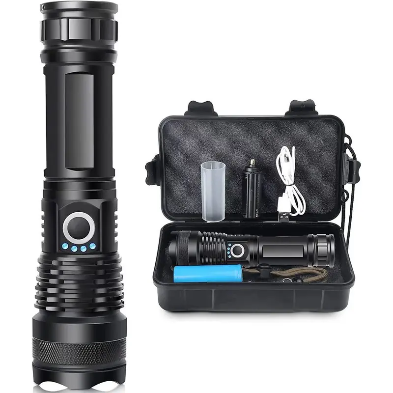 China Supplier Long Range Zoomable XHP50 LED Tactical Flashlight Wholesale