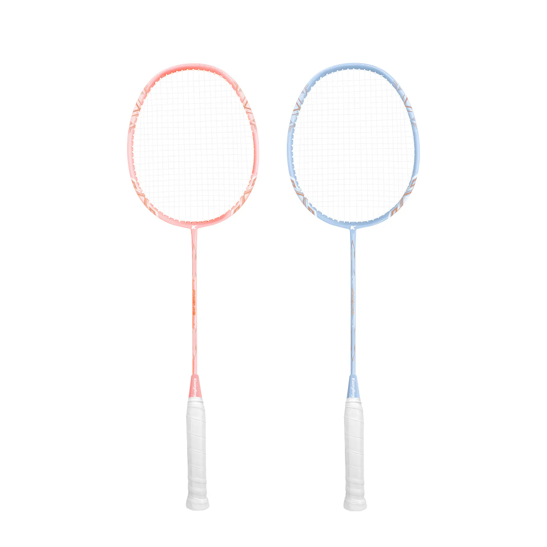 China Wholesale K12 Carbon-Aluminum Integrated Badminton Racket Set, 95-100g