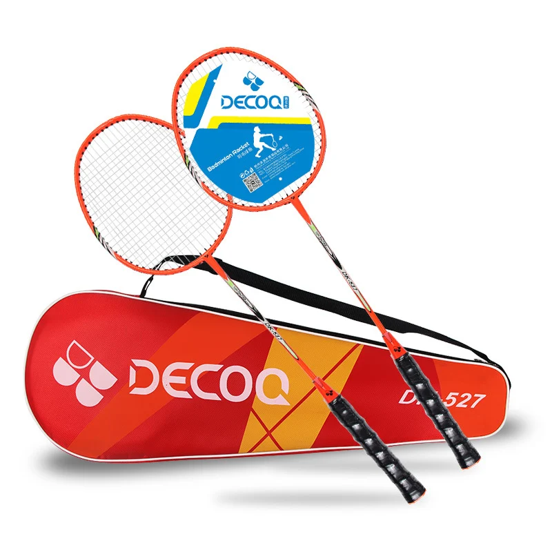 China Wholesale 527 Iron Alloy Badminton Racket Set, 2-Piece with Bag