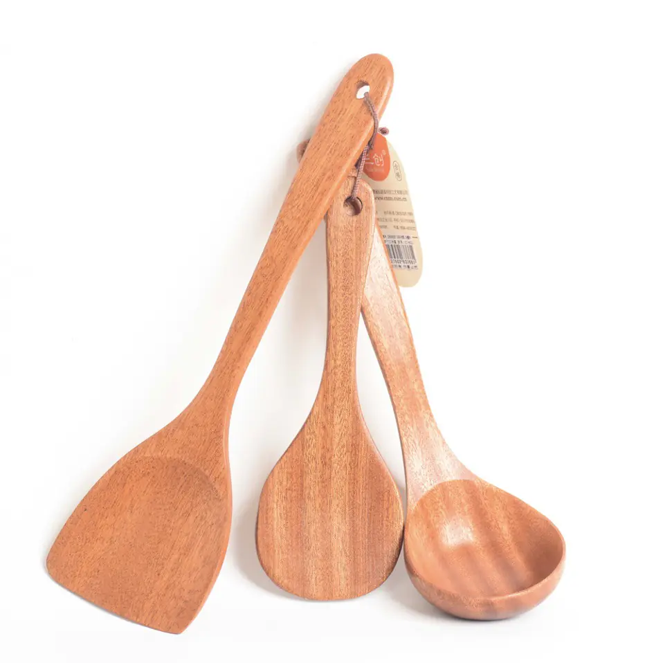 OEM Ebony Wood Spatula & Ladle Set, China Baking Tool Supplier