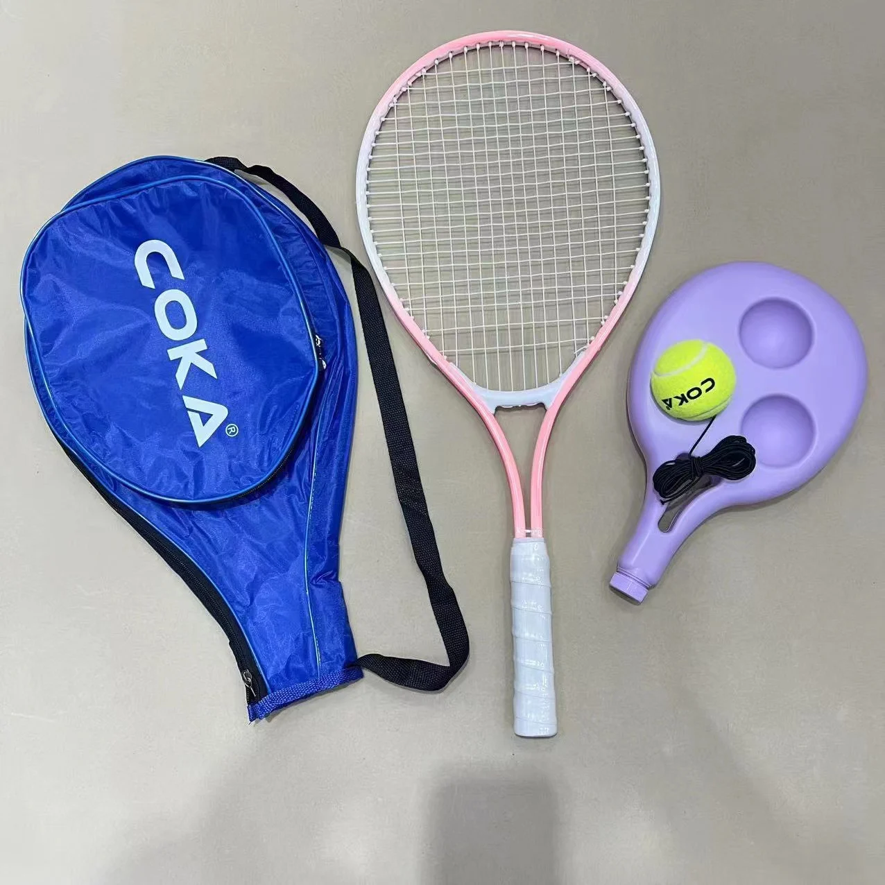 China Wholesale 25" Kids Tennis Racket Set with Trainer Ball