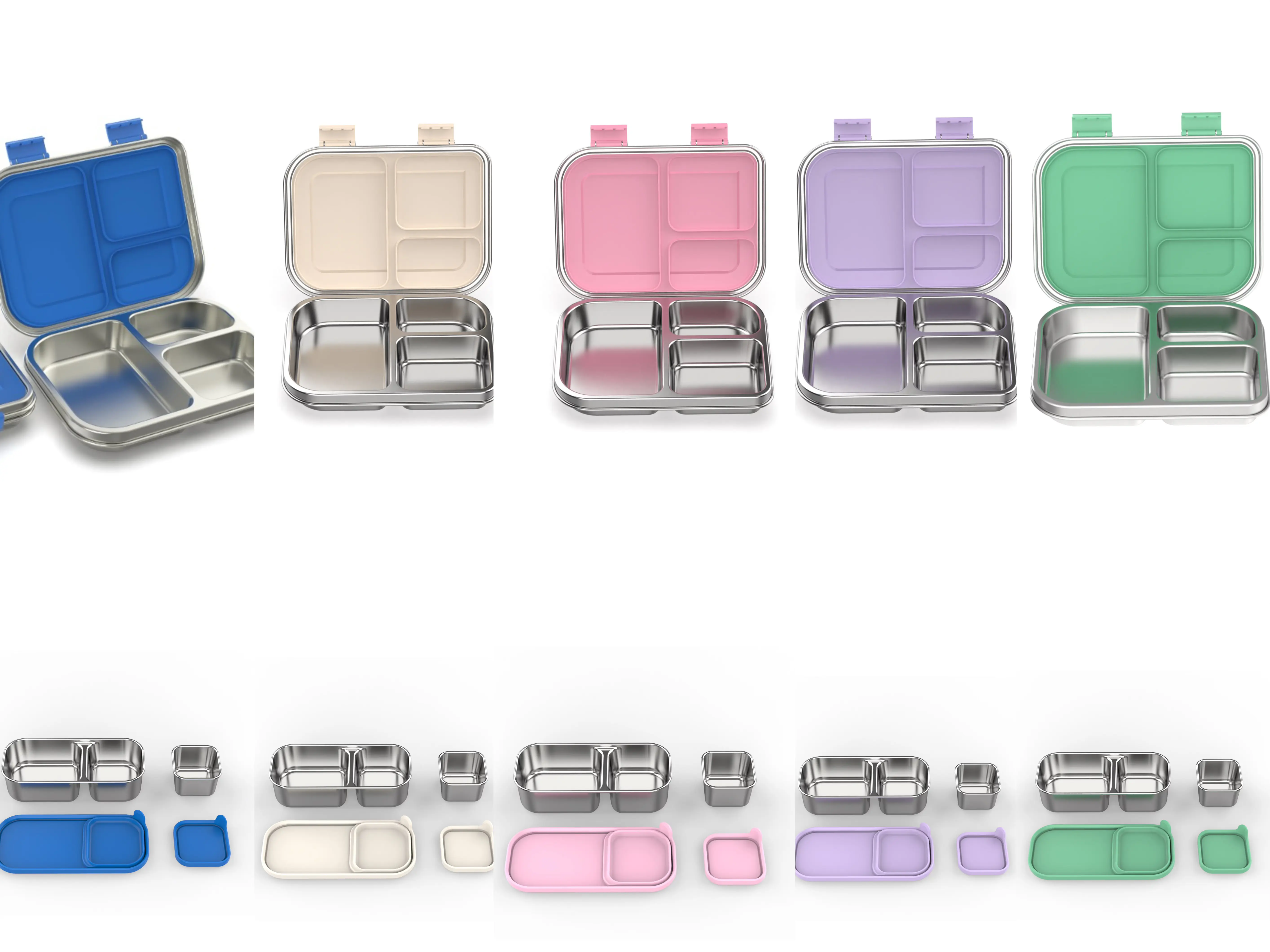 China Manufacturer Lead Free 304 Stainless Steel Student Lunch Box Wholesale