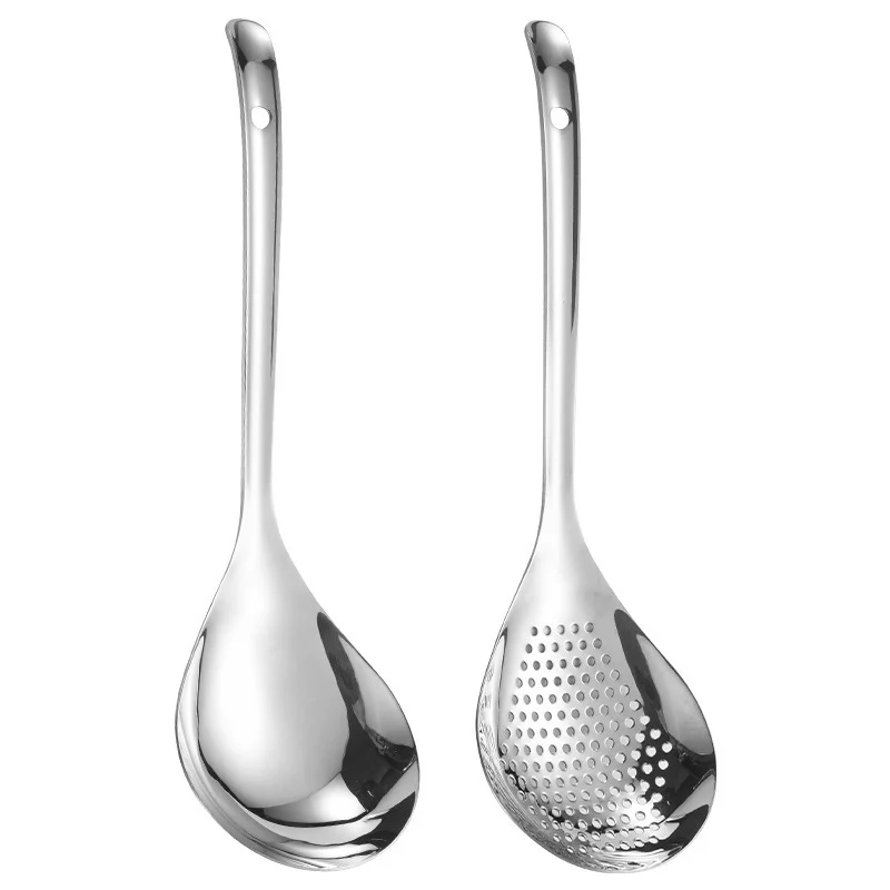 China 304 Stainless Steel Ladle & Skimmer Set, Soup Spoon & Strainer