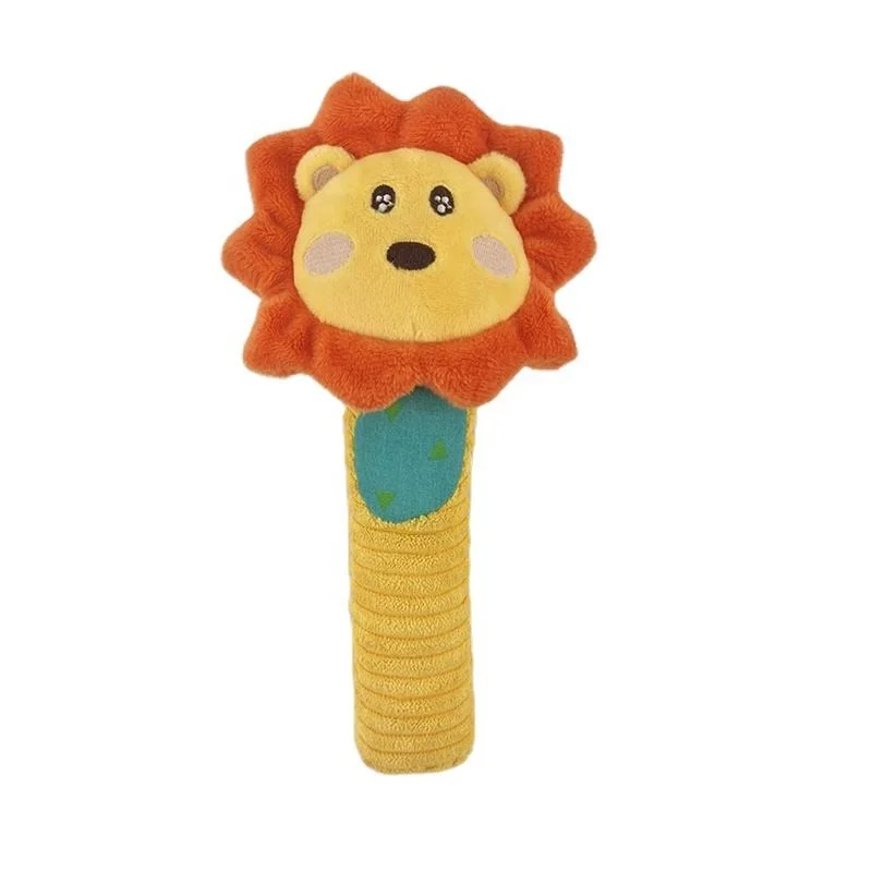 China Wholesale OEM Cartoon Animal Soft Plush Baby Hand Rattle Manufacturer