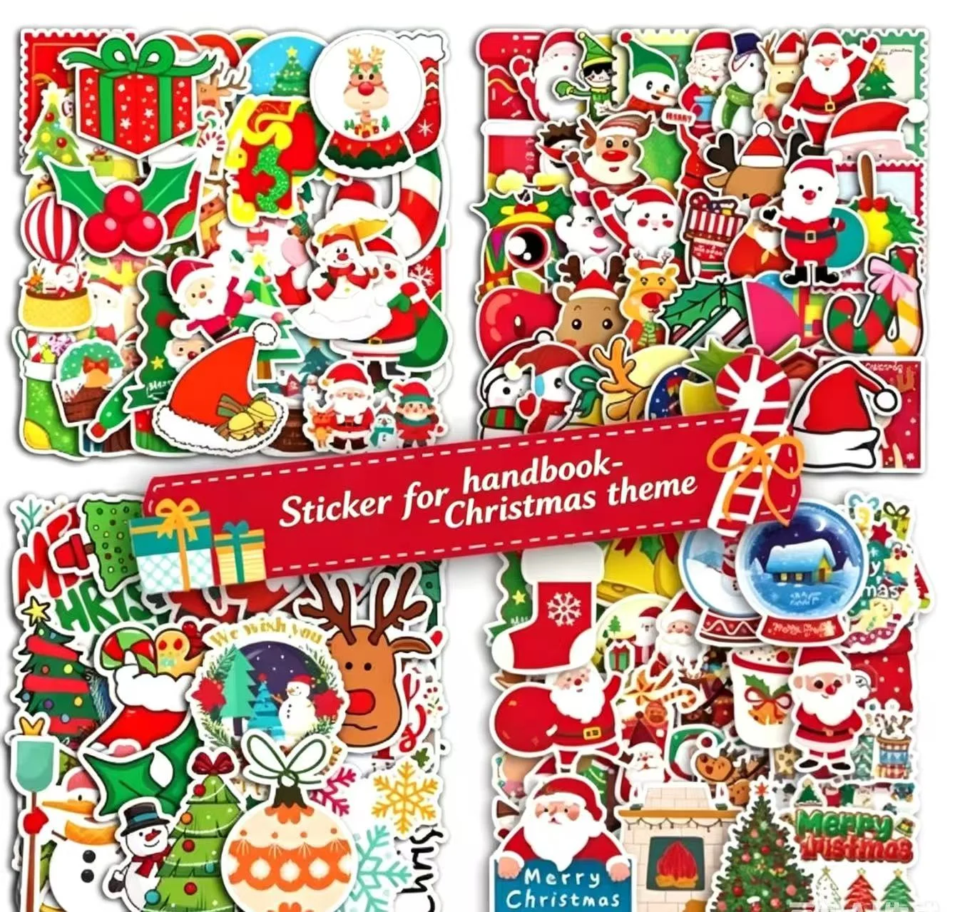 China Wholesale Waterproof Christmas Santa Stickers for Party & Journal Decoration