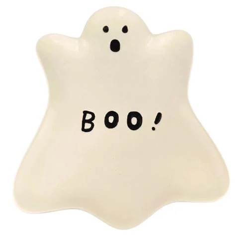 Hand Painted Halloween Ghost Ceramic Plate Custom OEM Irregular Serving Tray China Manufacturer Wholesale