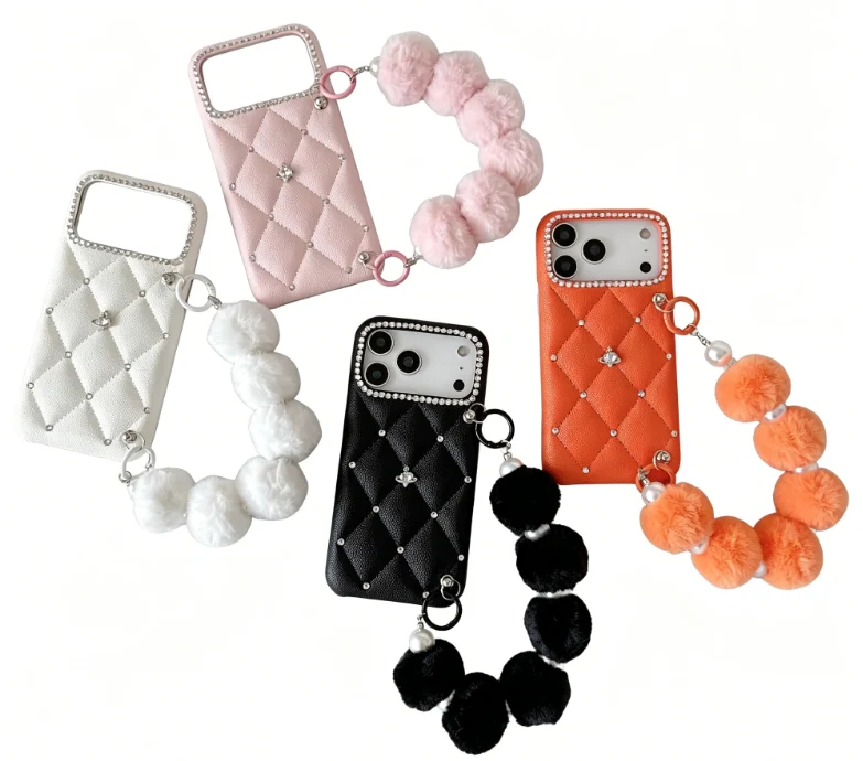 Glitter Phone Case Supplier China OEM Wholesale Diamond PU Leather Cover