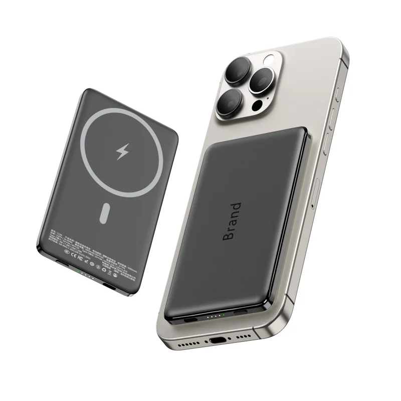 China Supplier 10000mAh Ultra-Thin Magnetic Power Bank 20W Wireless Fast Charge Custom Logo