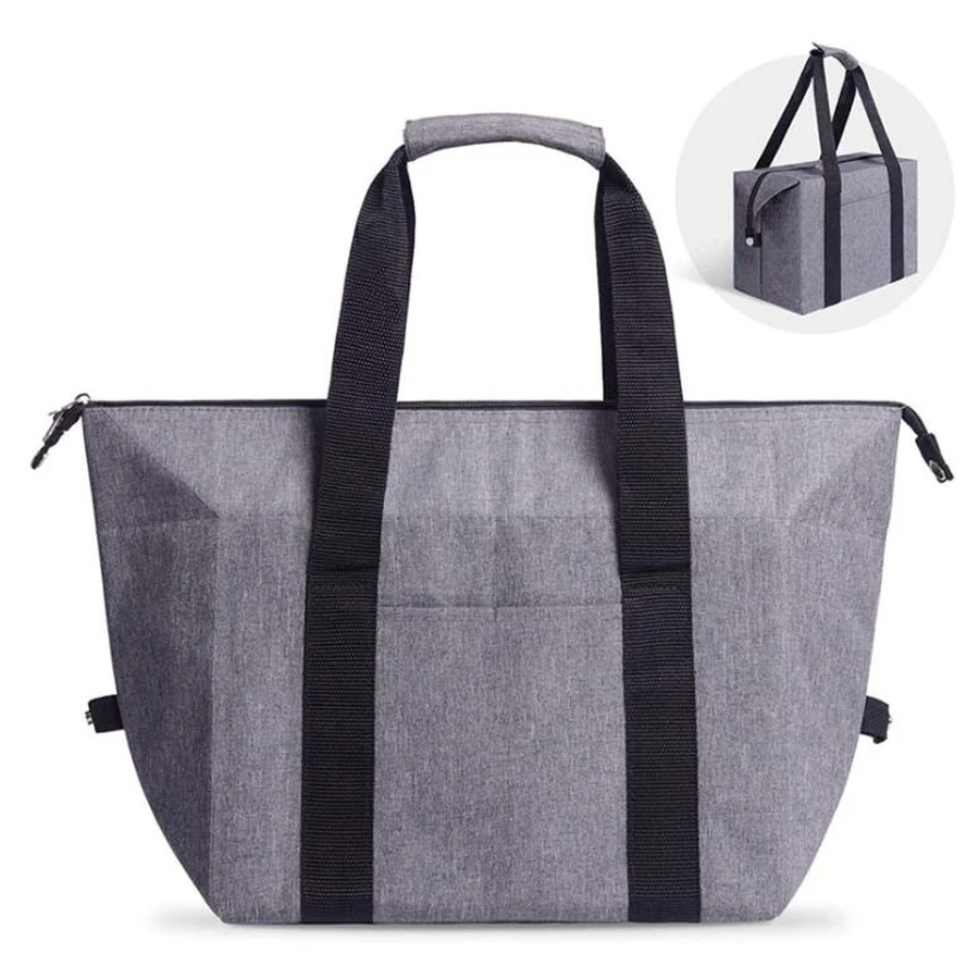 Factory Fashion Zipper Insulated Cooler Tote for Office & Picnic