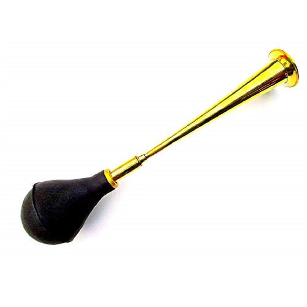 China Supplier Long Golden Metal Squeeze Bicycle Horn Wholesale OEM Custom