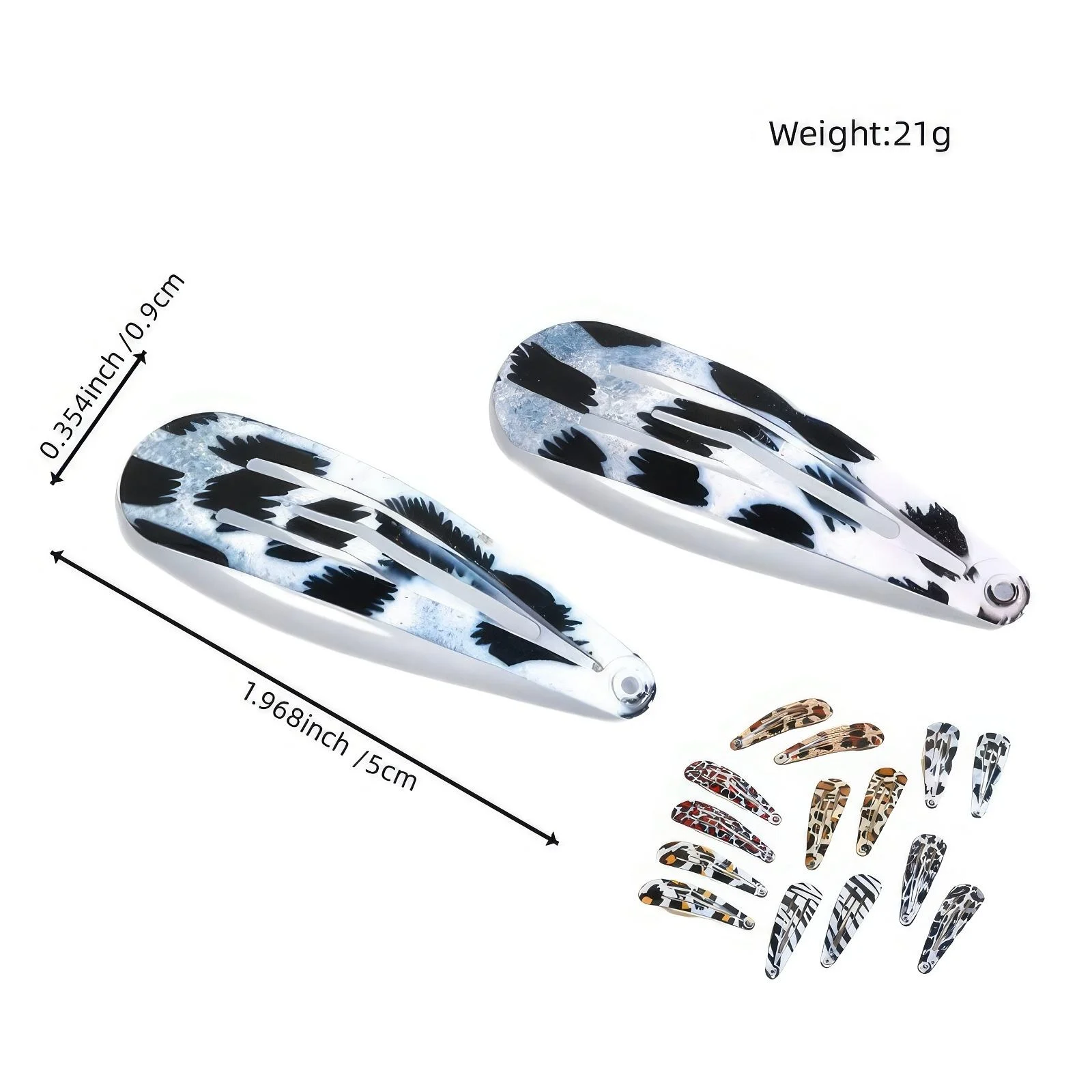China Wholesale Leopard Print Alloy BB Hair Clip Set For Kids Girls Supplier