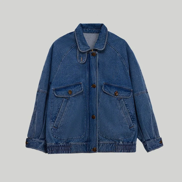 China Manufacturer Supplies Beautiful High Street Denim Jacket Wholesale OEM Custom