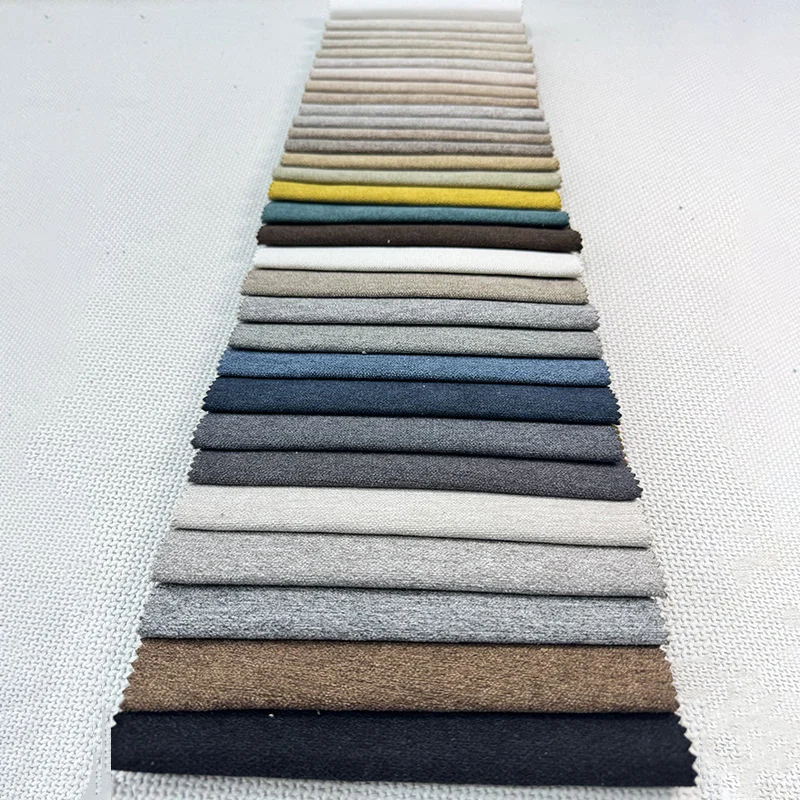 China Wholesale 100% Polyester Woven Linen Look Wrinkle Resistant Sofa Upholstery Fabric Supplier