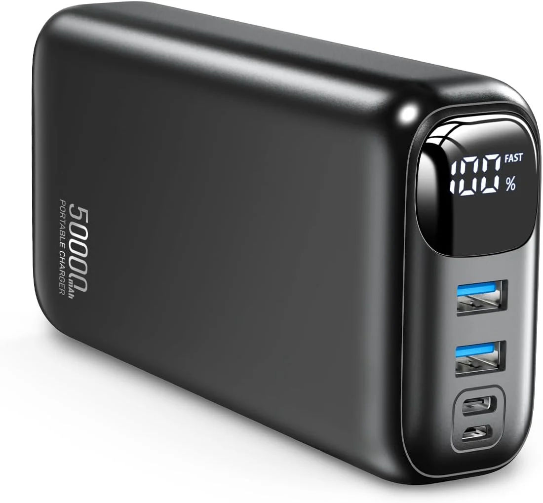 China Wholesale 50000mAh 22.5W Power Bank Digital Display 4 USB & Type-C Output