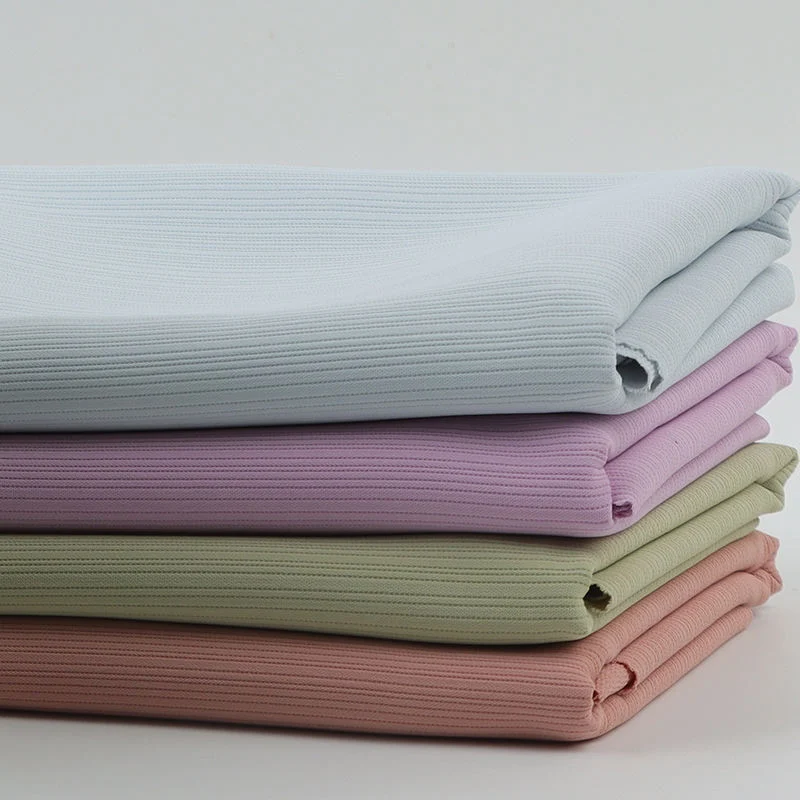 China Wholesale 195gsm Striped Woven 100% Polyester Pongee Dress Garment Fabric Supplier