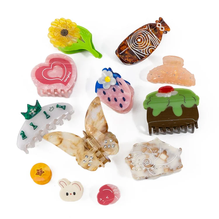 China Wholesale Custom OEM ODM Acetate Acrylic Hair Claw Clip Supplier