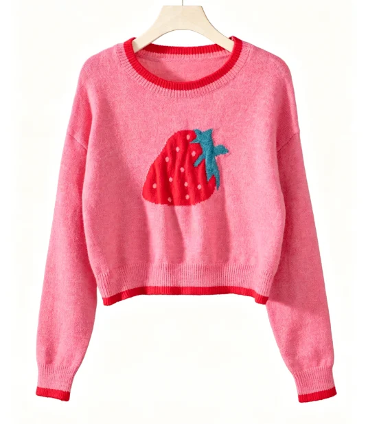 China Manufacturer Provides OEM Custom Wholesale Autumn Women Jacquard Knitted Pullover For Global B2B Buyers