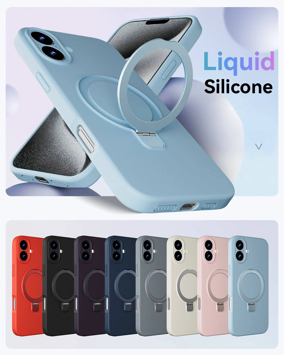 Liquid Silicone Magnetic Phone Case Supplier China OEM Wholesale