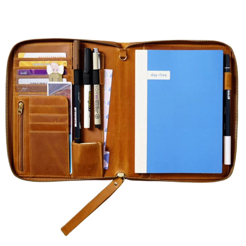 China Manufacturer Wholesale Custom Vintage Genuine Leather A5 Notebook Cover OEM Exporter