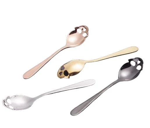 304 Stainless Steel Halloween Skull Spoon Custom OEM Coffee Dessert Cutlery-China Manufacturer Wholesale