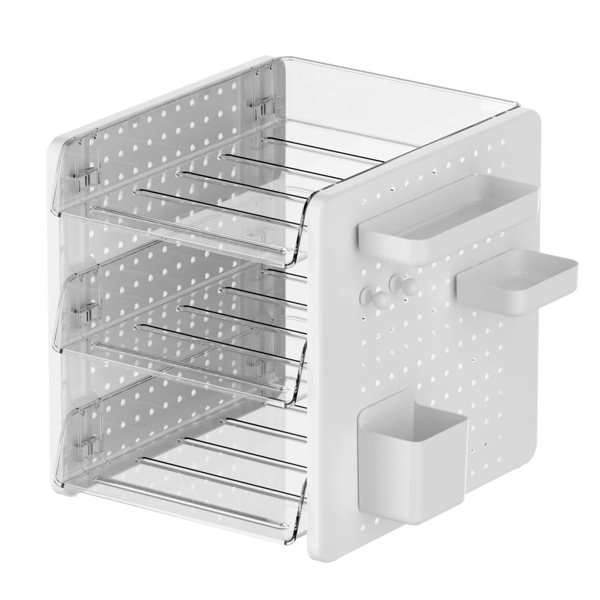 3-Tier Pegboard Plastic Desktop Document Storage Organizers, China Supplier Wholesale & Custom OEM