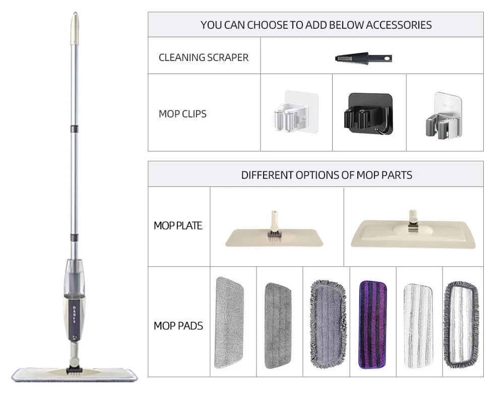 China Manufacturer Wholesale Custom 2024 New Home Magic Microfiber Flat Mop For Floor Cleaning