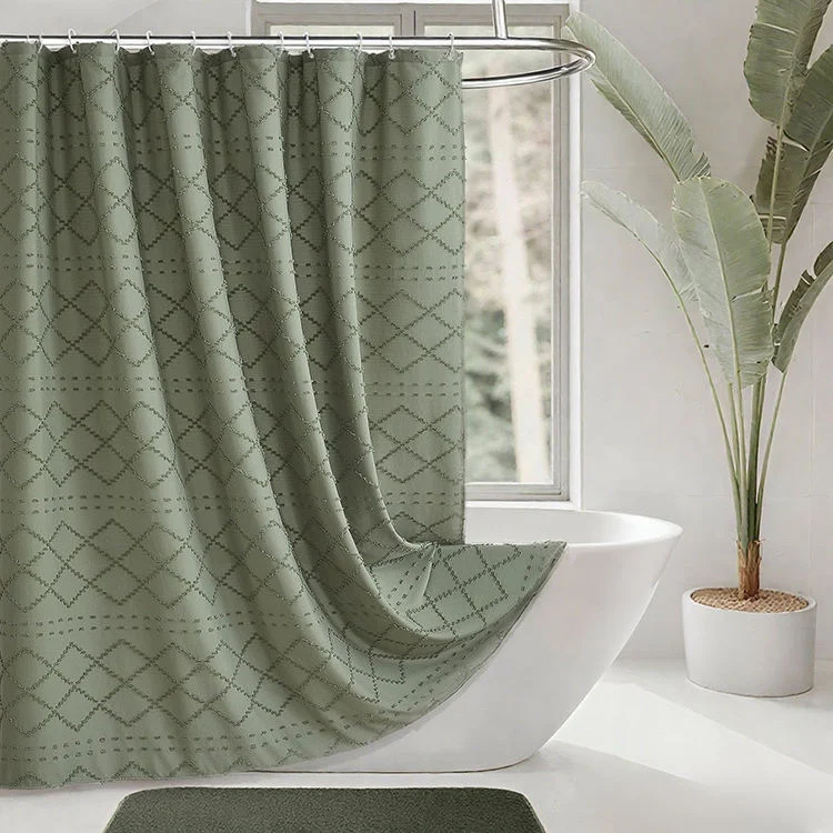 China Manufacturer Supplies Wholesale Custom Eco-Friendly Farmhouse Boho Minimalist Shower Curtain