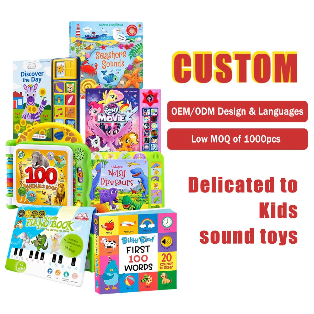Kids Hardcover Sound Activity Books Wholesale China OEM Manufacturer
