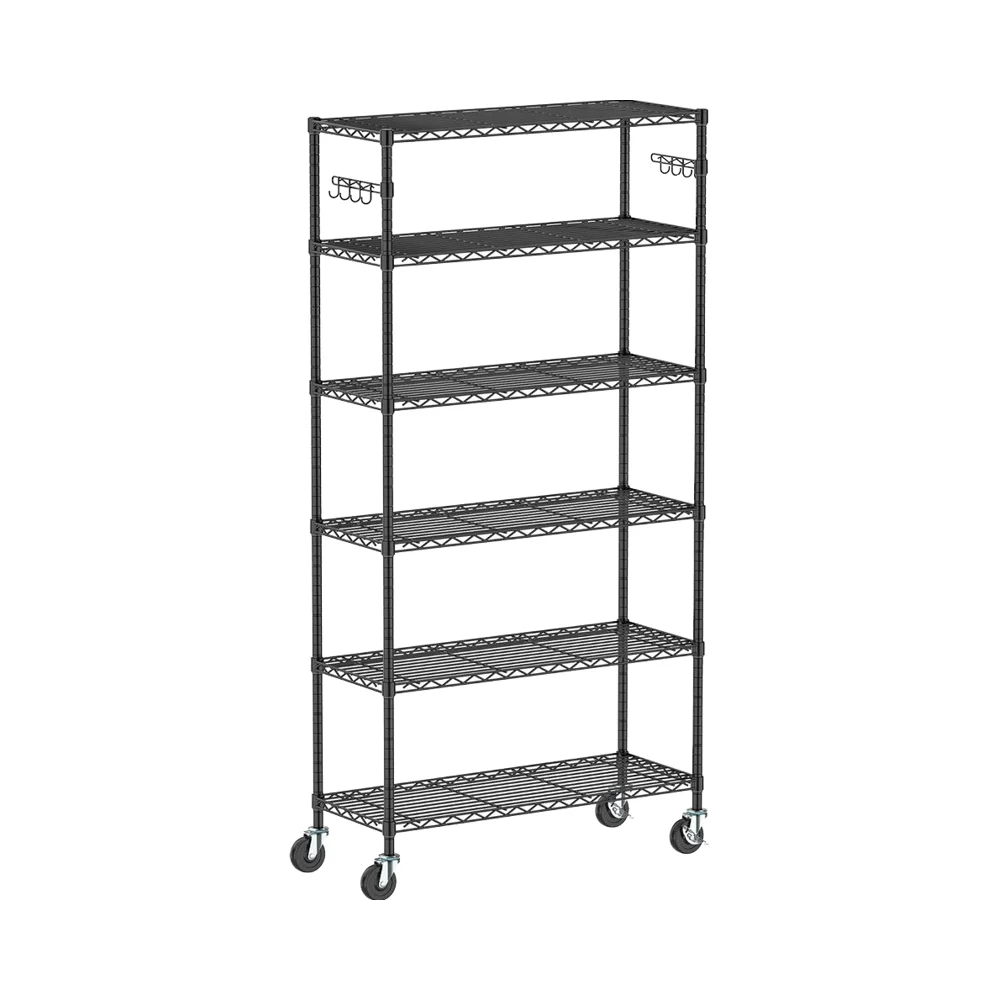 6-Tier Rolling Metal Storage Rack, China Wholesale Supplier Providing OEM and Custom Solutions