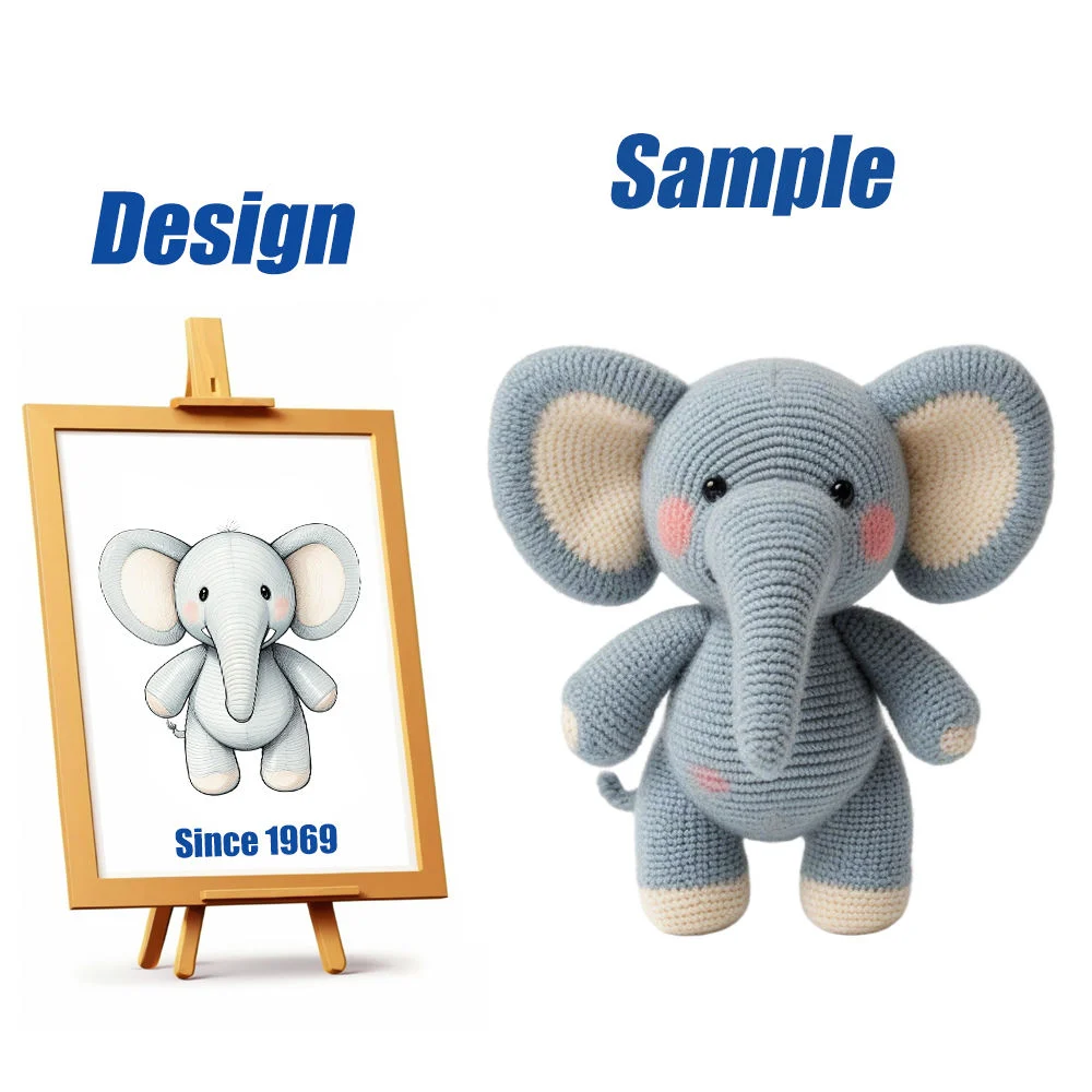 Handmade Crocheted Stuffed Toy, Soft Knitted Doll, China Wholesale Supplier